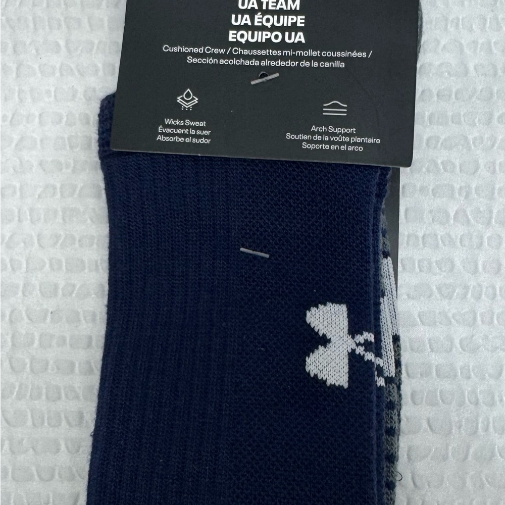 Under Armour Navy Cushioned Crew Socks